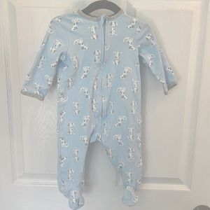 NWOT Little Me dog print footie